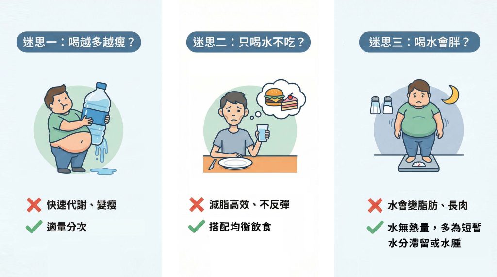 3大喝水減肥的迷思